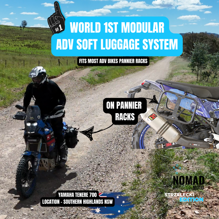 NOMAD MOTO lightweight rackless base for ADV luggage