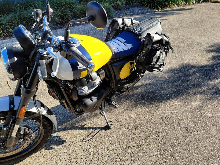 Royal Enfield Scram 411 with ADV 
setup