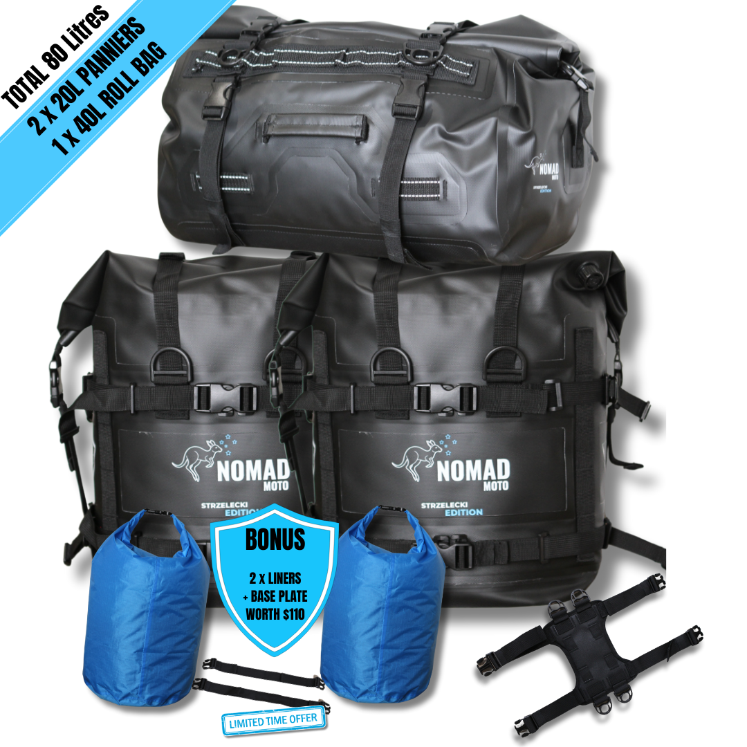NOMAD MOTO soft panniers 80L system