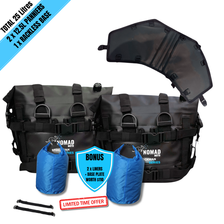 Rackless 25L waterproof soft luggage set
