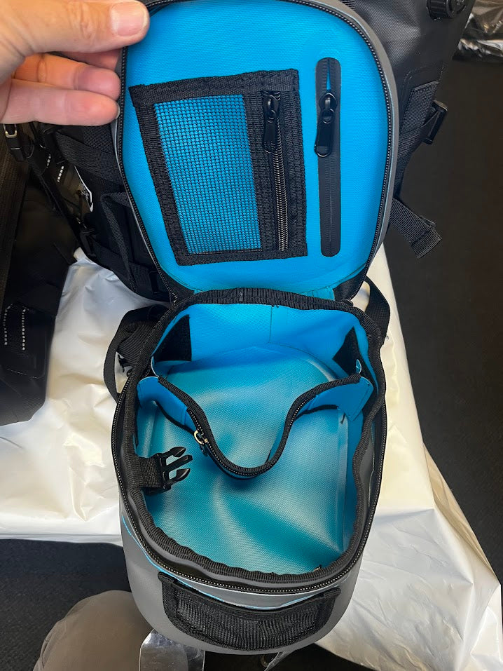 Drover tank bag for compact riding storage pack