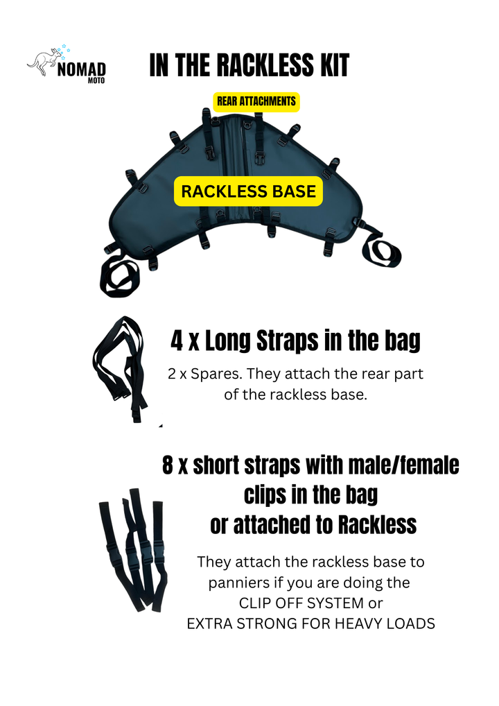 NOMAD MOTO Rackless 40L - Adjustable Base