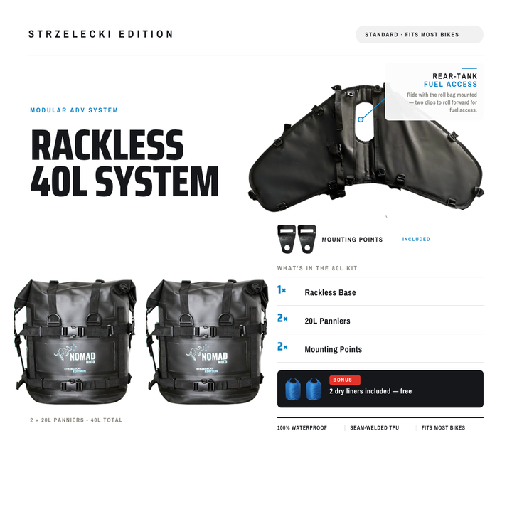 Strzelecki Rackless System 40L - NOMAD MOTO