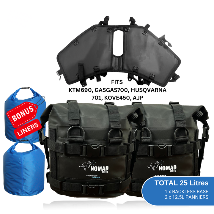 NOMAD MOTO Rackless 25L – KTM690/Husky701/GasGas700/KOVE450 - NOMAD MOTO