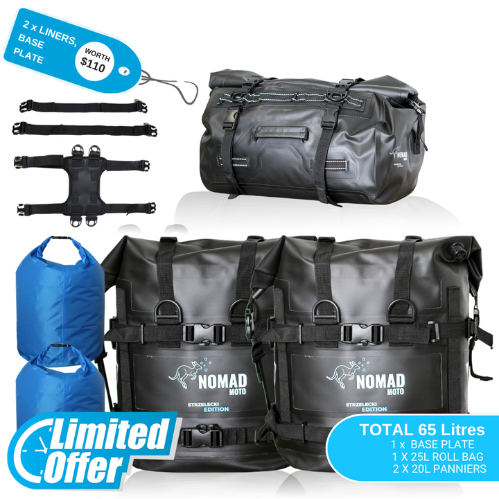 NOMAD MOTO Soft Panniers Waterproof 65L System