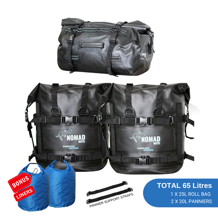 STRZELECKI PANNIER KIT — 65L - NOMAD MOTO