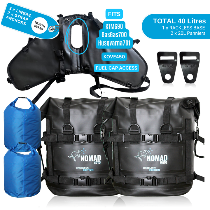NOMAD MOTO Rackless 40L – KTM690/Husky701/GasGas700/KOVE450