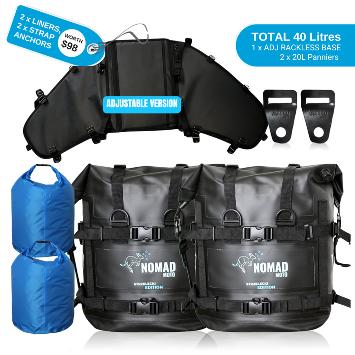 NOMAD MOTO Rackless 40L - Adjustable Base