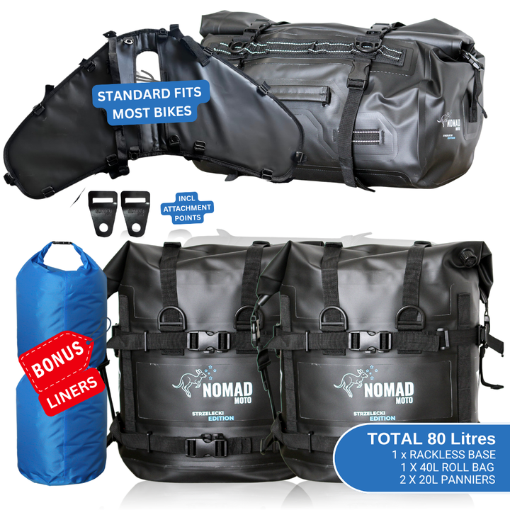 Strzelecki-Packtaschen + Rolltaschen-Kombination