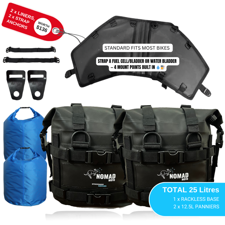 NOMAD MOTO Rackless 25L – Waterproof Soft Luggage
