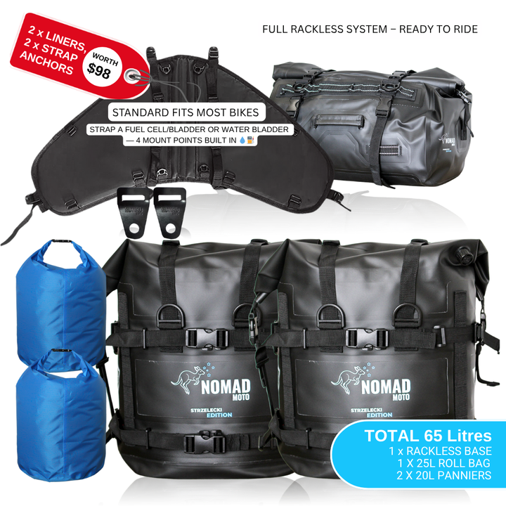 NOMAD MOTO Rackless 65L – Waterproof Soft Luggage