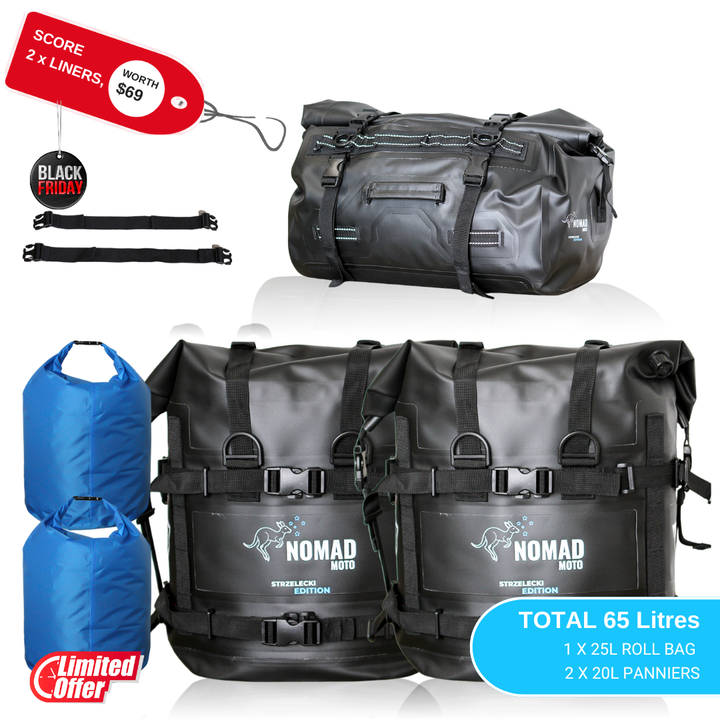 NOMAD MOTO Soft Panniers Waterproof 65L System