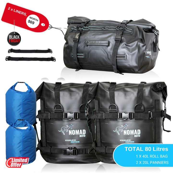 NOMAD MOTO Soft Panniers Waterproof 80L System