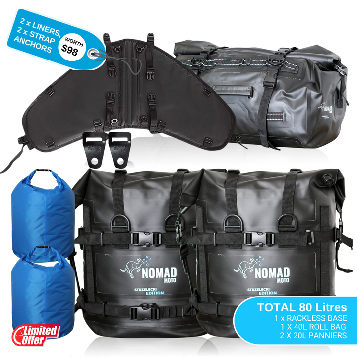 NOMAD MOTO Rackless 80L – Waterproof Soft Luggage