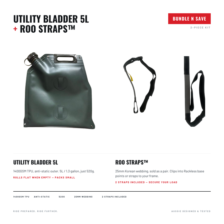 5L UTILITY BLADDER  + ROOSTRAPS™ 5L | EXPEDITION BUNDLE - NOMAD MOTO