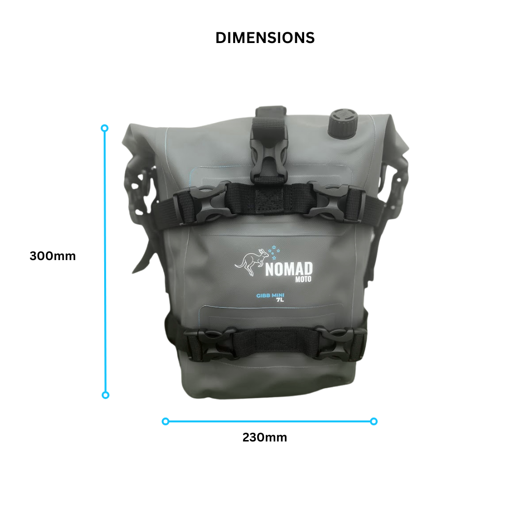 NOMAD MOTO Mini Gibb 7L – Tie-On Waterproof Adventure Bag - NOMAD MOTO