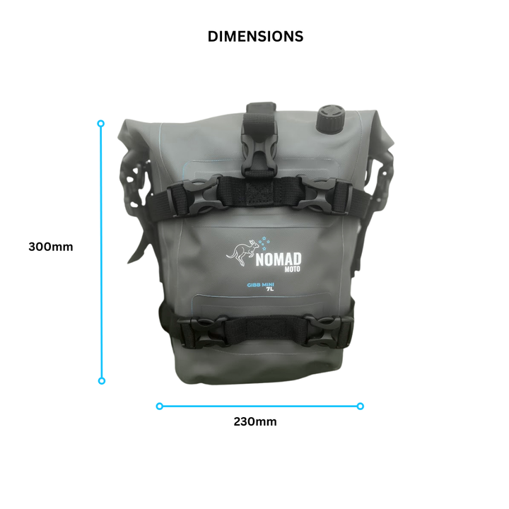 NOMAD MOTO Mini Gibb 7L – Tie-On Waterproof Adventure Bag - NOMAD MOTO