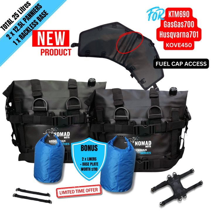 NOMAD MOTO Rackless 25L – KTM690/Husky701/GasGas700/KOVE450