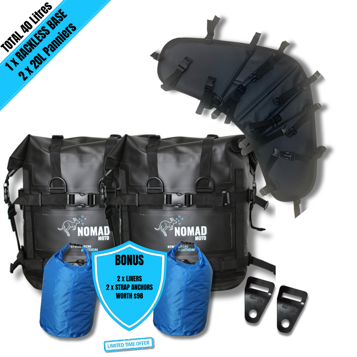 NOMAD MOTO Rackless Adventure 40L – Waterproof Luggage