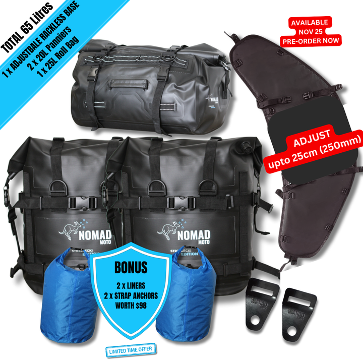 NOMAD MOTO Rackless 80L - Adjustable Base
